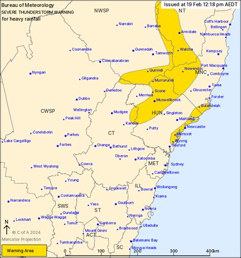 Nsw Severe Thunderstorm Warning Heavy Rain Ewn Au Alert