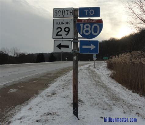 A guide marker on SB IL St Rt 29.