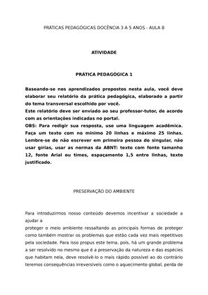 Pratica Pedagogica AULA 03 CENTRO UNIVERSITÁRIO FAVENI PRÁTICAS