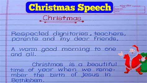 Christmas Speech In English Speech On Christmas In English