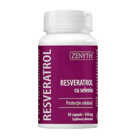 Resveratrol Cu Seleniu 30 Capsule Zenyth Drsam Ro