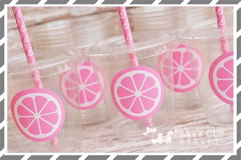 Pink Lemonade Partycups Set Of 8 Or 12 You Choose Party Cups