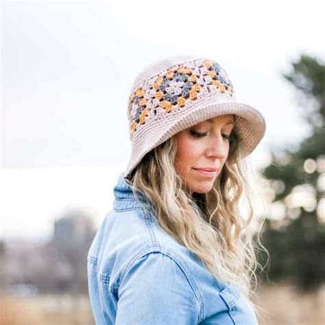 Crochet Granny Square Bucket Hat Free Pattern Make Do Crew