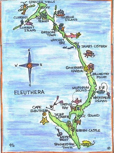 Eleuthera Beaches Map