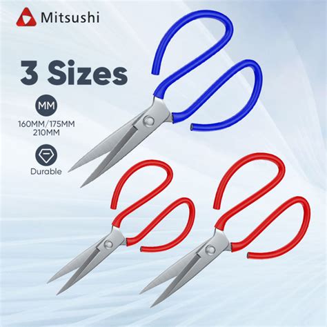 Mitsushi 6 7 8 Inches Stainless Industrial Scissors Heavy Duty Kitchen