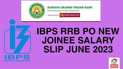 IBPS RRB PO NEW JOINEE SALARY SLIP JUNE 2023 Sbipo Ibpsrrbpo Sbi