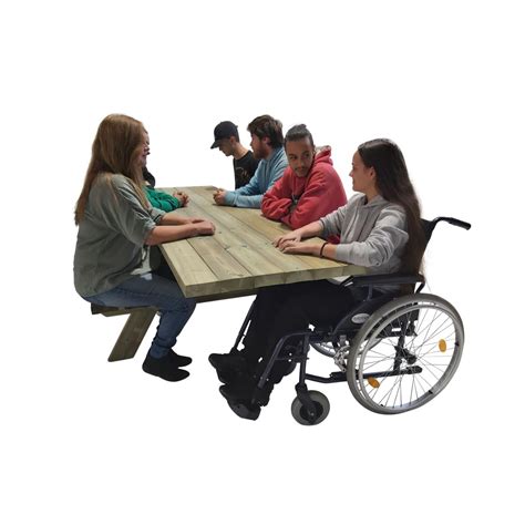 Mesa De Picnic Adaptada A Silla De Ruedas MASGAMES LYON