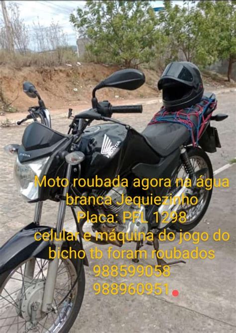 Pol Cia Militar Recupera Moto Roubada No Loteamento Gua Branca