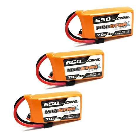 3PCS CNHL 3S 4S 11 1V 14 8V Lipo Battery 650mAh 850mAh 70C MiniStar