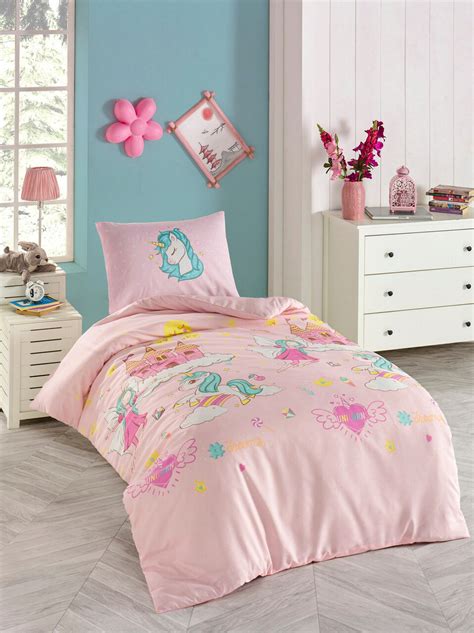 Lenjerie De Pat Pentru O Persoana Piese Unicorn Dreams Pink Eponj