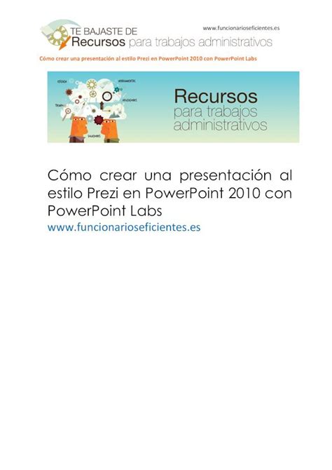 Pdf C Mo Crear Una Presentaci N Al Estilo Prezi En Powerpoint