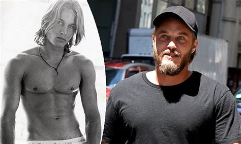 Travis Fimmel sports rounder figure compared to his Calvin Klein days ...