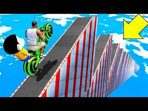 Franklin Tried New Impossible Super Stunt Mega Ramp Parkour Challenge