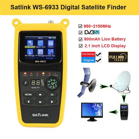 Satlink Ws Dvb S Fta C Ku Band Digital Satellite Finder Meter