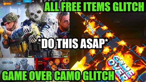 New All Free Items Glitch Mw Camos Blueprints More Use Asap Mw