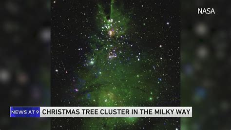 Stunning Image Shows Cosmic Christmas Tree Glowing In Space Youtube