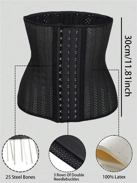 Women Waist Trainer 25 Steel Bones Latex Corset Body Shaper Tummy