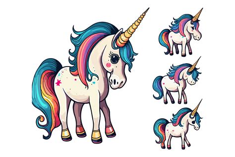 Baby Unicorn Cartoon Character Vector Graphic By Breakingdots