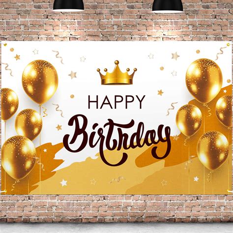 Pakboom Happy Birthday Backdrop Banner Birthday Party Decorations