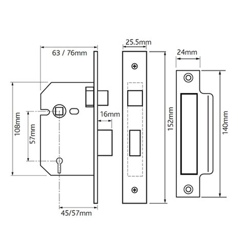 Imperial G3000 3 Lever Mortice Sashlock Locks Hardware Direct