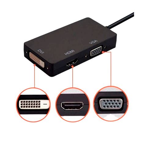 Hub Switch Adaptador Conversor Displayport Para HDMI VGA DVI Knup KP