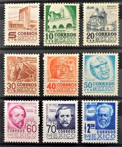 Correos De M Xico Lote Timbres Postales Diferentes Mint