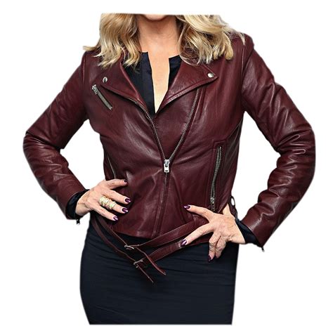 Kirstie Alley leather Jacket