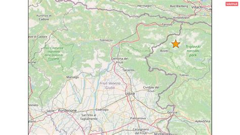 Scossa Di Terremoto In Slovenia A 15 Km Dal Friuli