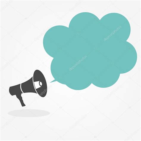 Megaphone With Speech Bubble Vector Illustration Stock Vector