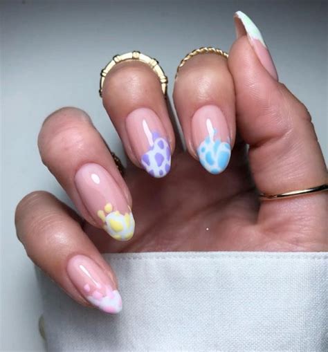 Moo Ve Over Chic Cow Print Nail Designs Pastel Cow Print Abstract