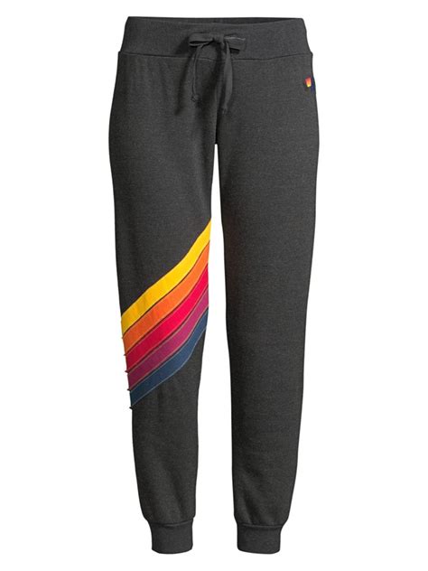 Shop Aviator Nation Cross Stripe Sweatpants Saks Fifth Avenue