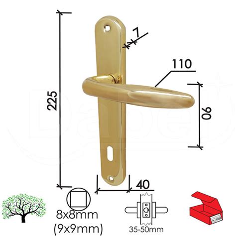 Kvaka šild za vrata MITO S Hr 8x8 6x6 90mm WC 6x6mm Dabel