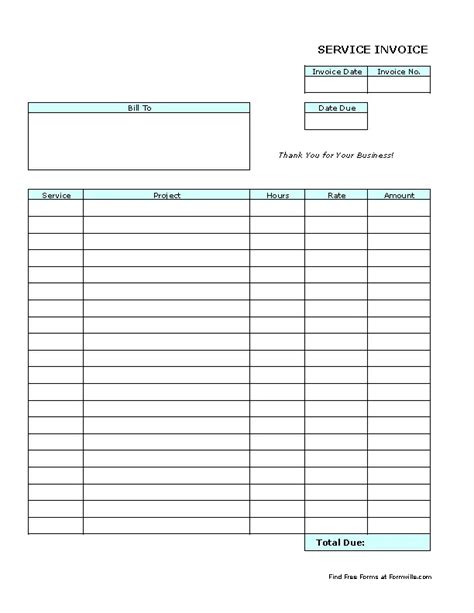 Blank Invoice Template Pdfsimpli