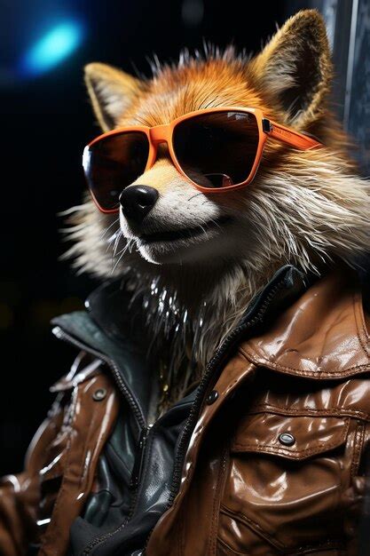 Premium Ai Image Fox Wearing Sunglasses