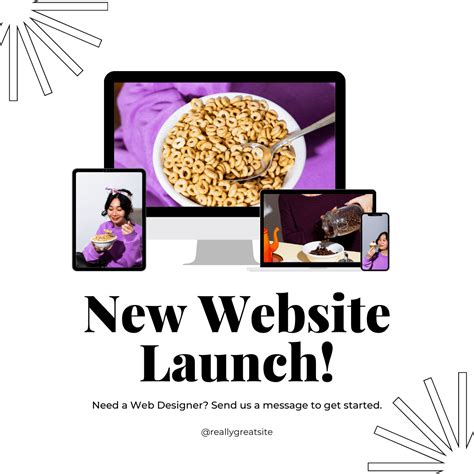 Simple Website Launch Announcement Ideas Graphics