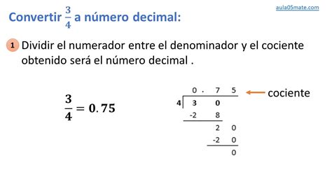 De Fracción A Número Decimal Aula05mate