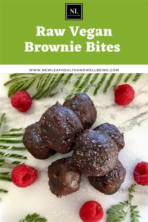 Raw Vegan Brownie Bites New Leaf Health And Wellbeing Recipe