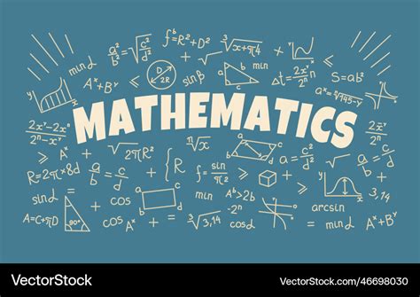 Mathematics Background Math Symbols And Formulas Vector Image