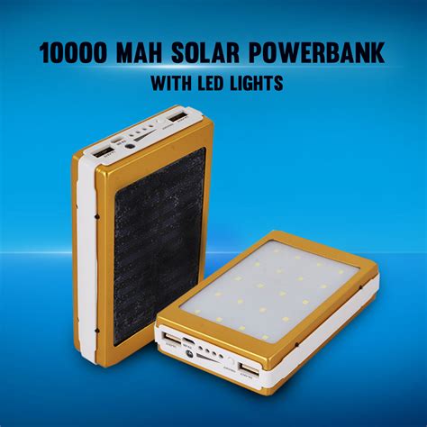 Buy Mah Solar Power Bank With Led Lights Online At Best Price In