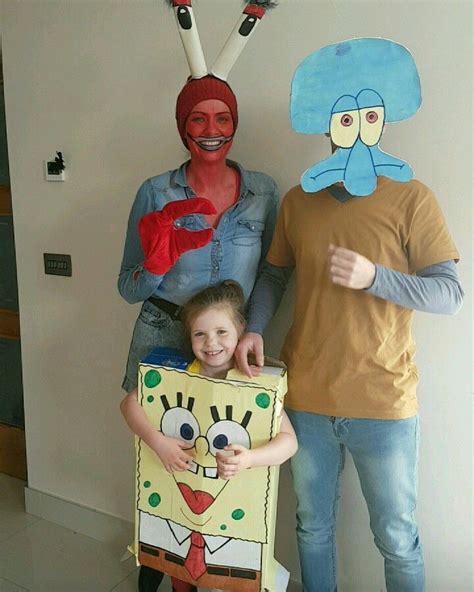 Mr Krabs Spongbob And Squidward Halloween Costumes Fancy Dress