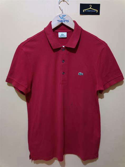 Lacoste Red Poloshirt Mens Fashion Tops And Sets Tshirts And Polo