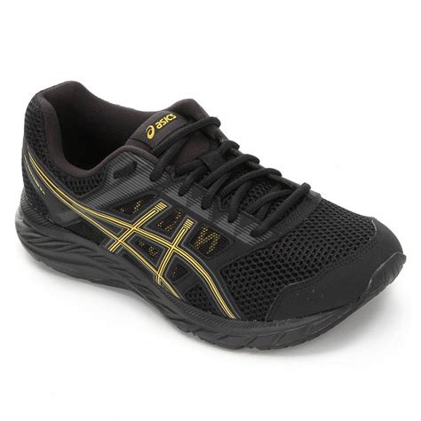 Tênis Asics Gel Contend 5 Masculino Preto E Amarelo Netshoes