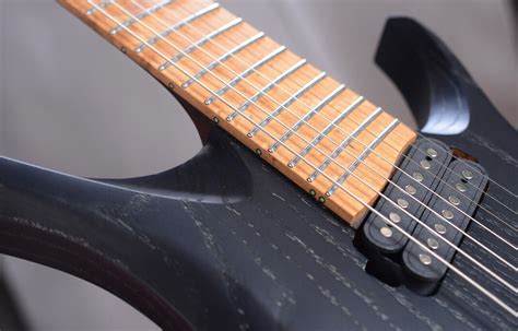 Buy 7 Strings Headless Electric Guitar Black Color Roasted Wenge Neck Online At Lowest Price In