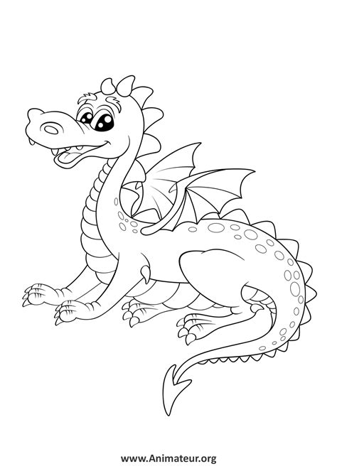 Coloriage De Dragon A Imprimer Gratuit Coloriage D