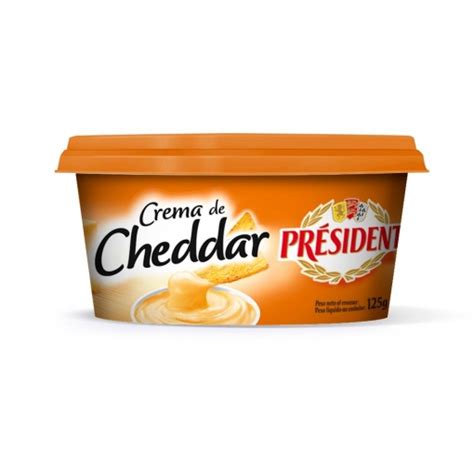 Crema de queso cheddar Président 125 g Supermercado Online Carrefour