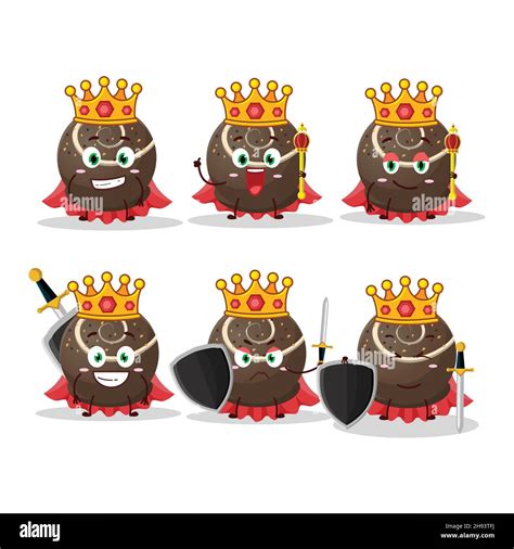 A Charismatic King Truffle Chocolate Candy Cartoon Character Wearing A