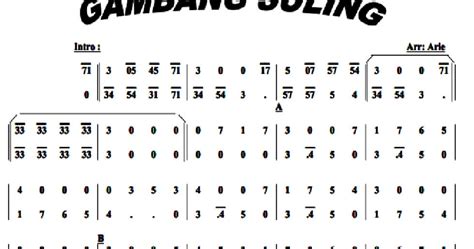 Gambang Suling Menggunakan Tangga Nada Id