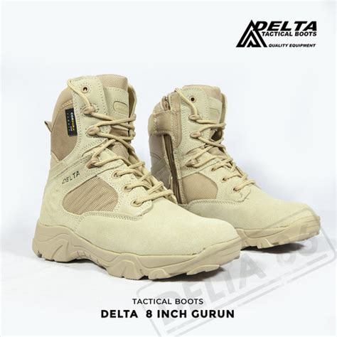 Promo Sepatu Delta Inci Tactical Boots Gurun Hitam Cokelat