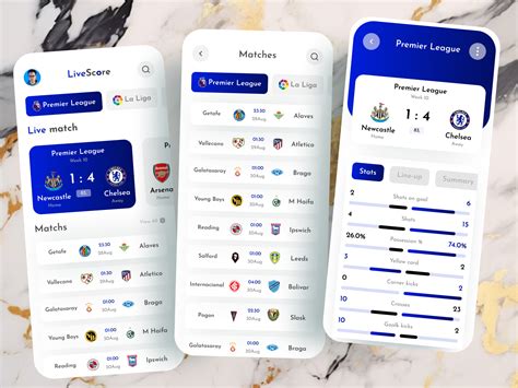 Football Live Score App On Behance