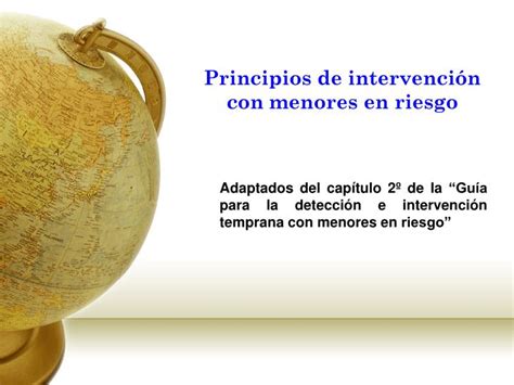 PPT Principios de intervención con menores en riesgo PowerPoint